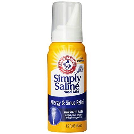 Nasal drops, saline water for infants and children. Simply Saline Adult Nasal Mist, Allergy and Sinus, 1.5oz ...