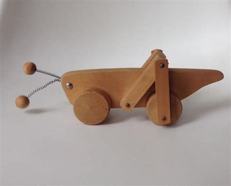 Vintage Wooden Pull Toy Grasshopper Jukka Finland Etsy Ducky Duck
