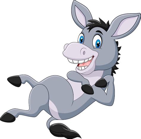 Premium Vector Cartoon Funny Donkey Mascot