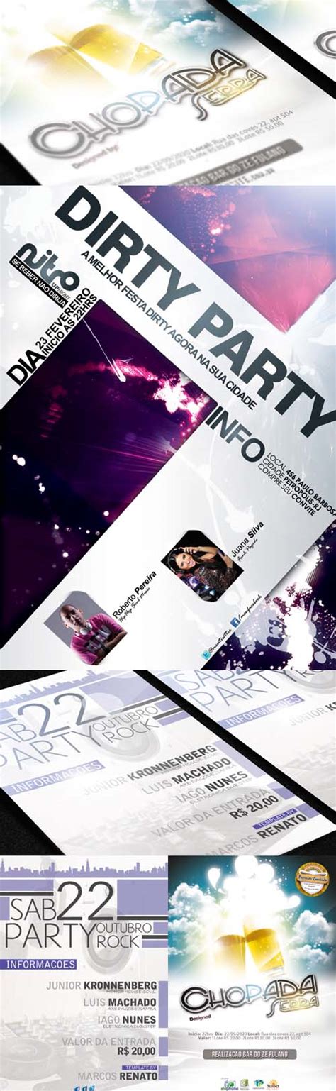 Flyer Party Templates Pack For Photoshop Gfxtra