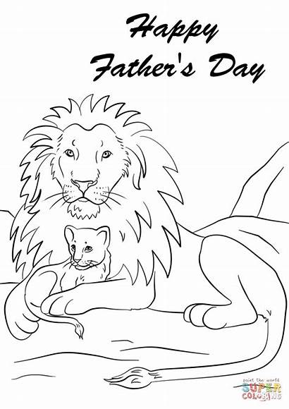 Coloring Fathers Pages Happy Father Printable Drawing