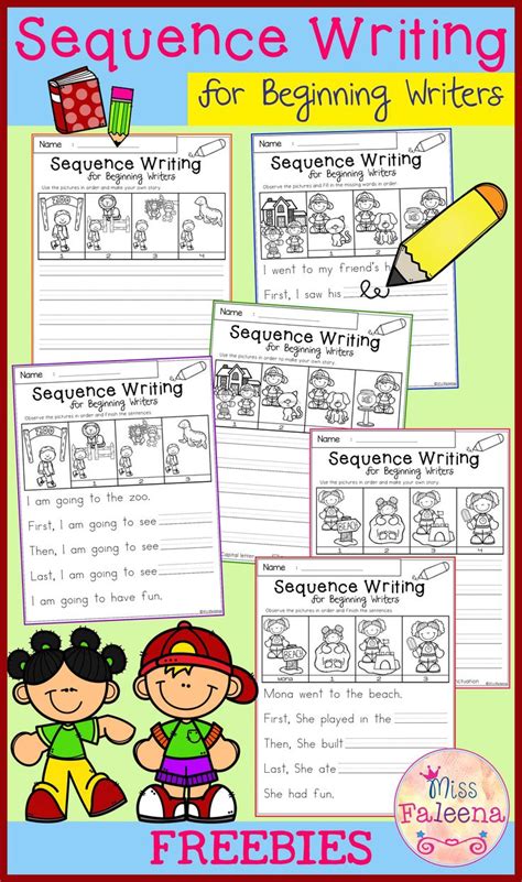 Free Sequence Writing For Beginning Writers First Grade Writing