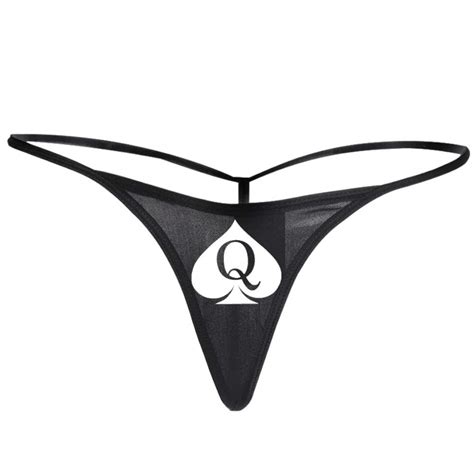 Buy Qos Blacked Queen Of Spades Hotwife Vixen Logo G String Thong Tanga Online At