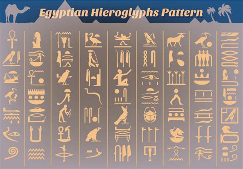 Free Ancient Egyptian Hieroglyphs Vector Download Free Vector Art