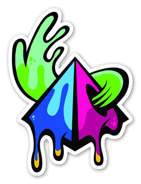 ✓ free for commercial use ✓ high quality images. Trippy Drippy Pyramid - StickerApp