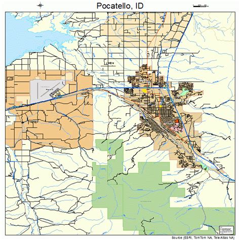 Pocatello Idaho Street Map 1664090