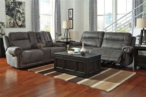 Austere Gray Reclining Living Room Set From Ashley