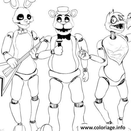 Coloriage Five Nights At Freddys Fnaf Singer Music Coloring Pages