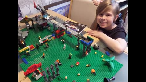Let's see this lego stop. Lego Zombie Apocalypse War Base +Jet fighter and ...