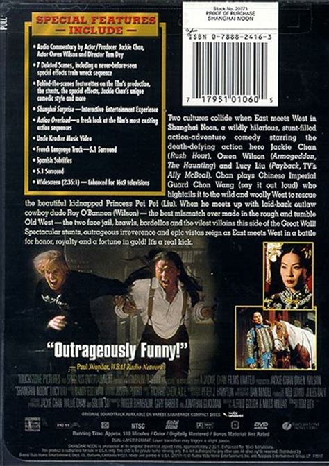 Shanghai Noon Dvd 2000 Dvd Empire