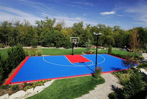A 6 foot arc (half circle) extends from. Tips to Make Your Own Basketball Court [Stencils, Layouts ...