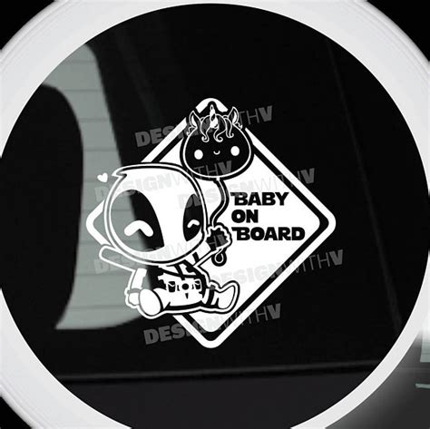 Download Baby On Board Vinyl Car Decal Deadpool 6x6 | Etsy | Car ...