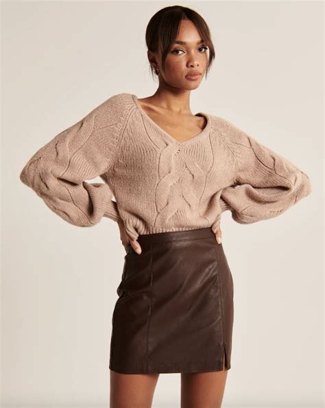 Abercrombie Fitch Vegan Leather Mini Skirt Best Skirts By Body Type Popsugar Fashion Photo