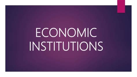 Economic Institutions