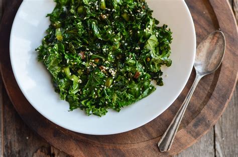 Stir Fried Garlicky Kale With Toasted Sesame Seeds Serendipity And Spice