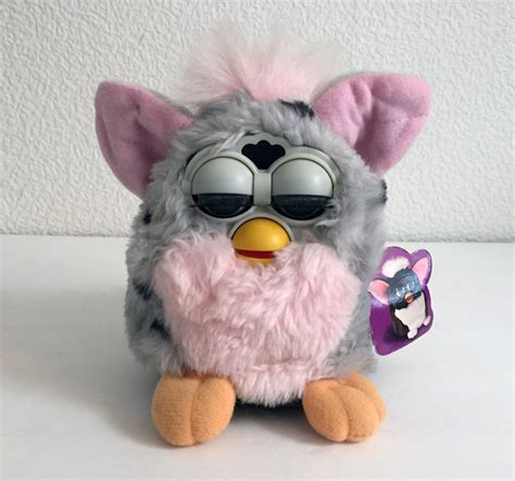 Vintage Pink Gray Furby 1990s Tested And Works With Tags By Etsy