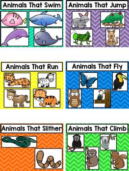 How Animals Move {Printable book, sorting worksheets, & posters}