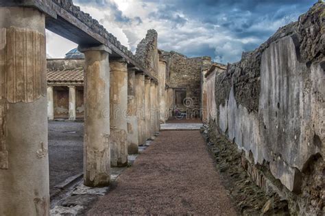 Archaeological Ruin Of Ancient Roman City Pompeii Was Destroyed By Eruption Of Vesuvius