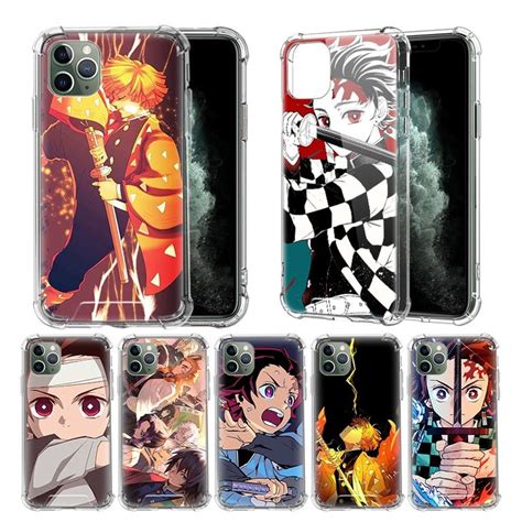 Soft Cartoon Demon Slayer Anime Back Phone Case For Iphone 8 X Xs Xr 11