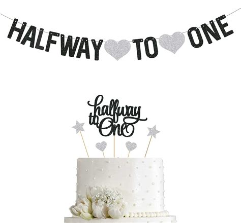 Buy Svm Craft Black Glitter 12 Way To One Cake Topper And Banner Happy 6