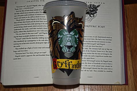 Harry Potter Gryffindor Starbucks Reusable Cup Starbucks Etsy