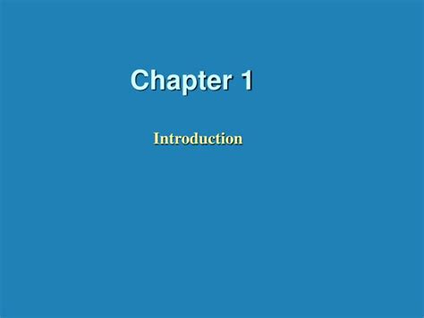 Ppt Chapter 1 Powerpoint Presentation Free Download Id6070839