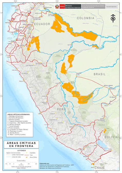 Sistema Nacional De Desarrollo De Fronteras E Integración Fronteriza Sinadif Áreas Críticas
