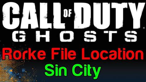 Cod Ghosts Sin City Rorke File Location Call Of Duty Ghosts Rorke
