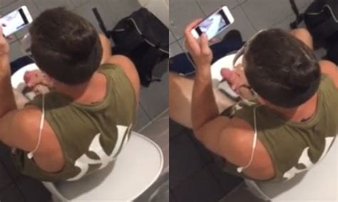 Horny Dude Caught Jerking In The Public Toilet Spycamfromguys Hidden