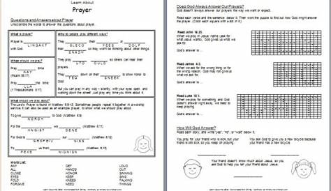 Worksheet: Learn about Prayer | Ministry-To-Children