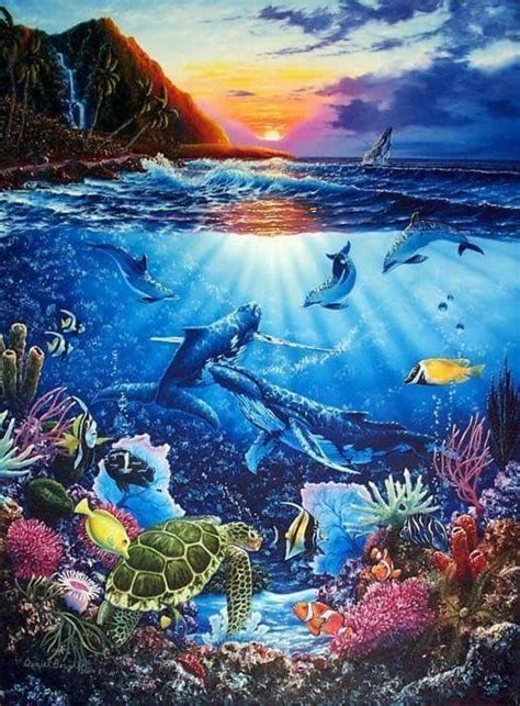 Sea Life Art Sea Art Ocean Life Underwater Painting Underwater