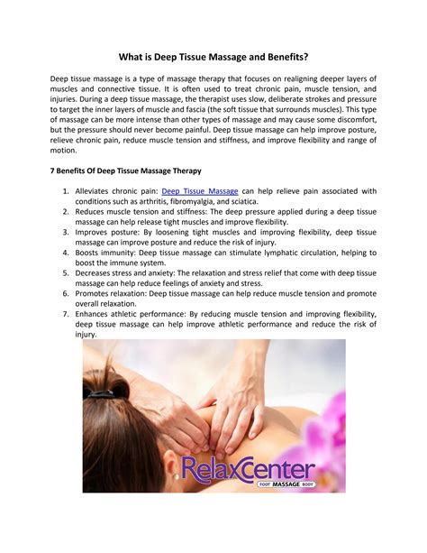 What Is Deep Tissue Massage And Benefits By Relaxcenter Issuu
