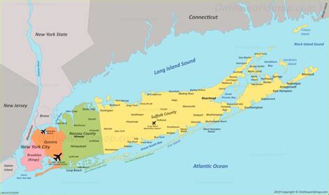 Long Island New York Map Best New 2020