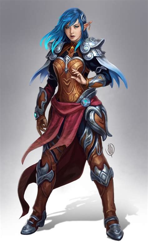 artstation mayari john dimayuga dungeons and dragons characters warrior woman female elf
