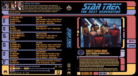 Star Trek The Next Generation Season 6 Tv Blu Ray Custom Covers