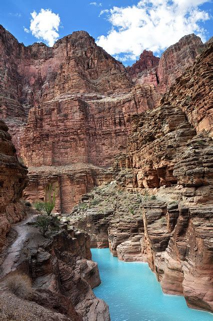 Striking Blue Water Of Havasu Creek In Grand Canyon Usa Zoey Roberts