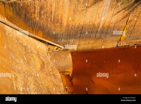 Acidic Mine Drainage From Dabaoshan Mine Guangdong China Stock Photo