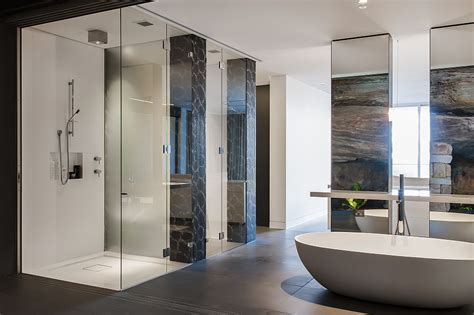 A family home with stunning features throughout, this is. Contemporary Ensuite Bathroom With Cutting-Edge Design in Sydney