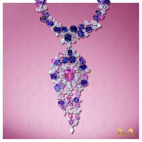 Magnificent Sapphire And Diamond Necklace By Moussaieff Jewellers