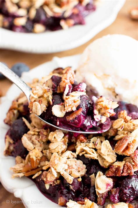 But, if you're like me and avoid dairy and gluten but know that you'll want a cookie or two around the holidays or a special occasion, these make for a great option. Vegan Gluten Free Blueberry Crisp (Paleo option, GF, V, Dairy-Free, Refined Sugar-Free ...