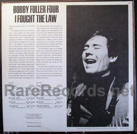 Bobby Fuller Four I Fought The Law 1966 Us Stereo Lp
