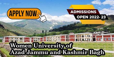 Women University Of Azad Jammu And Kashmir Bagh Admission Apply Online