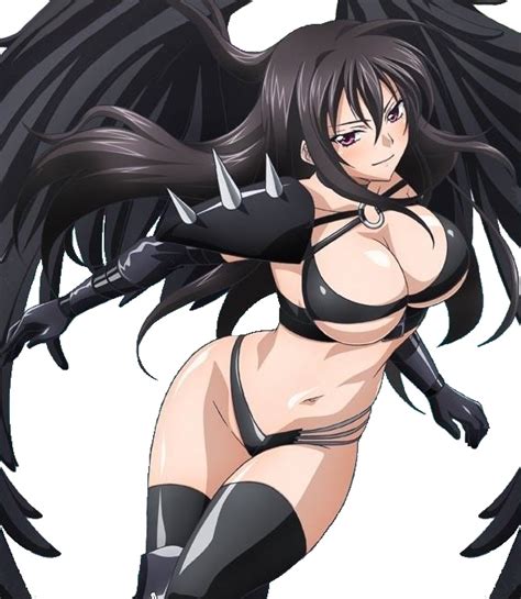 Raynare High School Dxd 10s 1girl Bikini Black Bra Black Hair