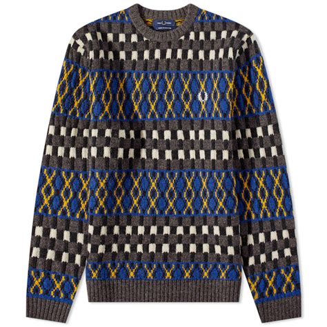 Fred Perry Fair Isle British Wool Jumper Fred Perry