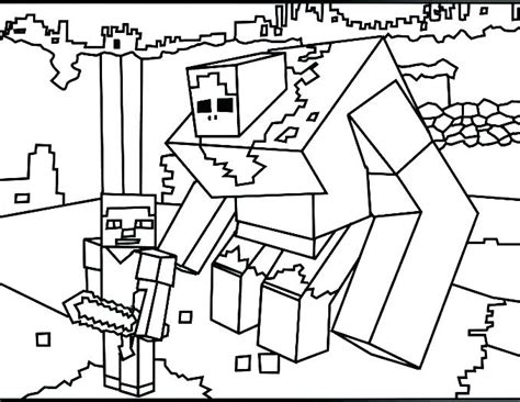 Minecraft Steve Coloring Pages Printable At Free