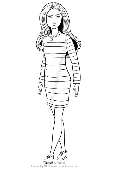 Barbie Fashionista 03 Coloring Page