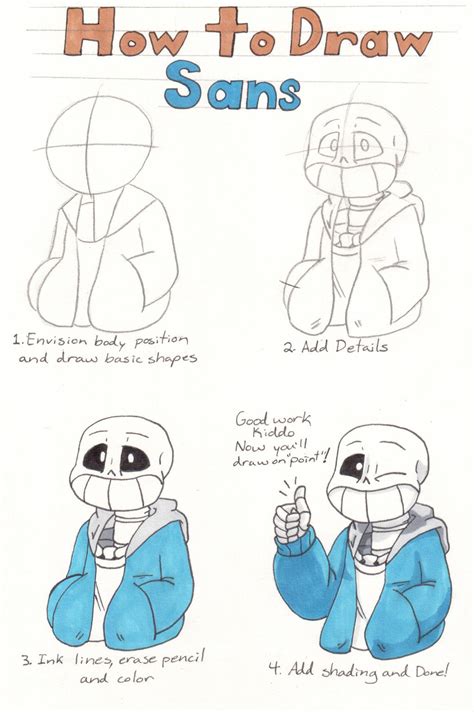 How To Draw Sans By Truewinterspring On Deviantart
