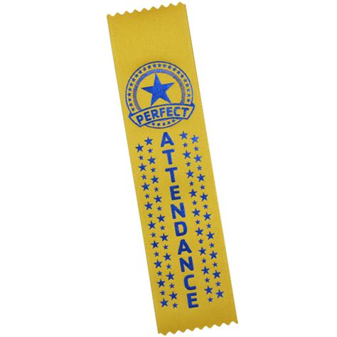 Perfect Attendance Ribbons Economical Flat Style Ribbons Now
