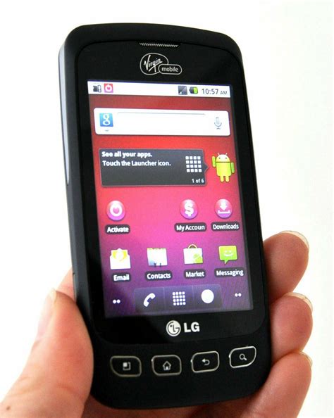 Lg Optimus V Vm670 Virgin Mobile Phone Black Android Gps Bluetooth 3g