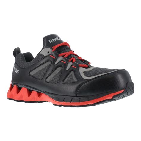 Reebok Mens Zigkick Black Red Composite Toe Work Shoe Rb3000